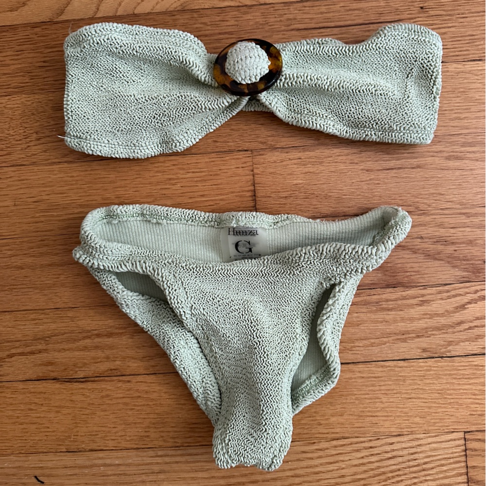 Hunza G Gloria Crinkle Bikini - light green / mint